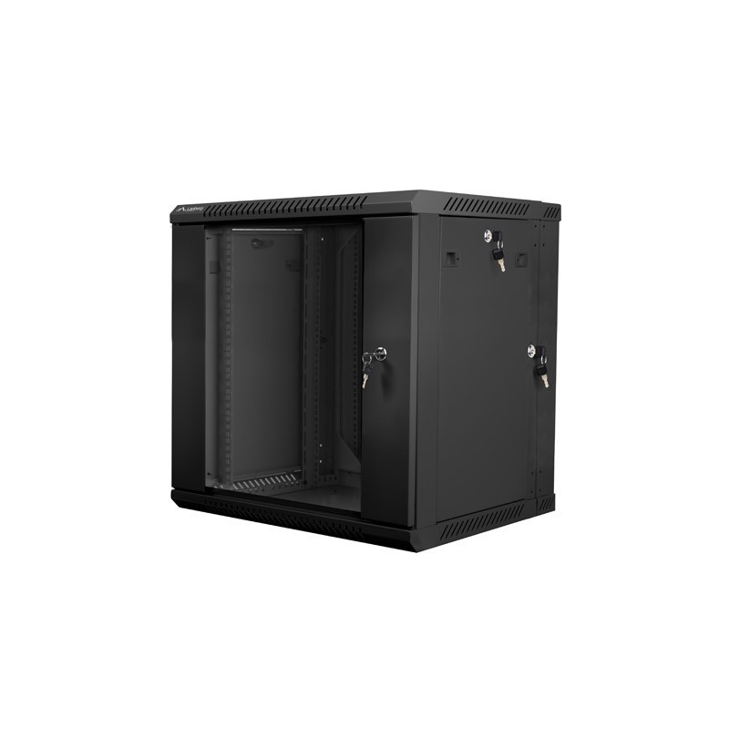 Lanberg WF02-6612-10B armario rack 12U Bastidor de pared Negro