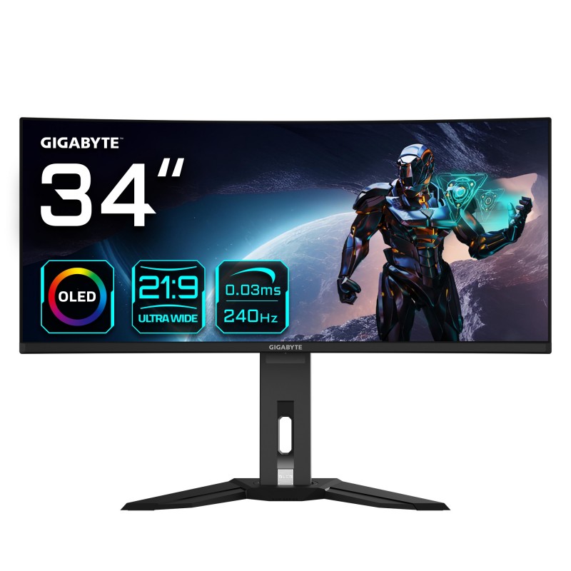 GIGABYTE MO34WQC2 - 34" Wide Quad HD - OLED - Negro - 240Hz 20VM0-MO34WQ2BT-1EKR