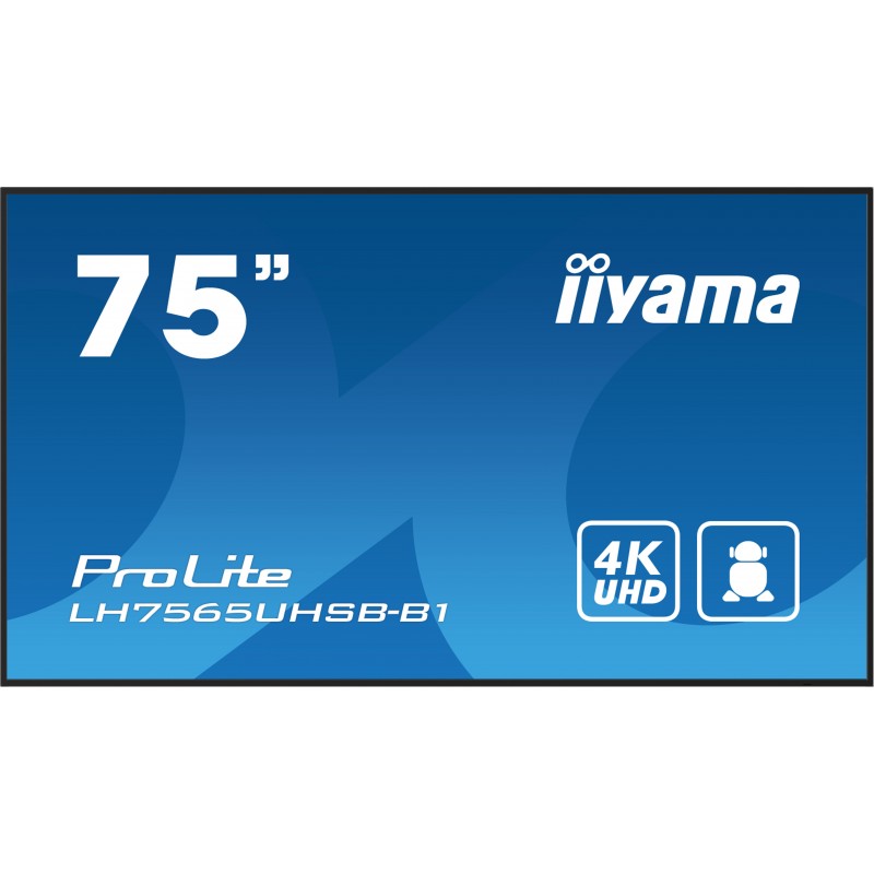 iiyama LH7565UHSB-B1 - 74.5" -  4K Ultra HD - Negro
