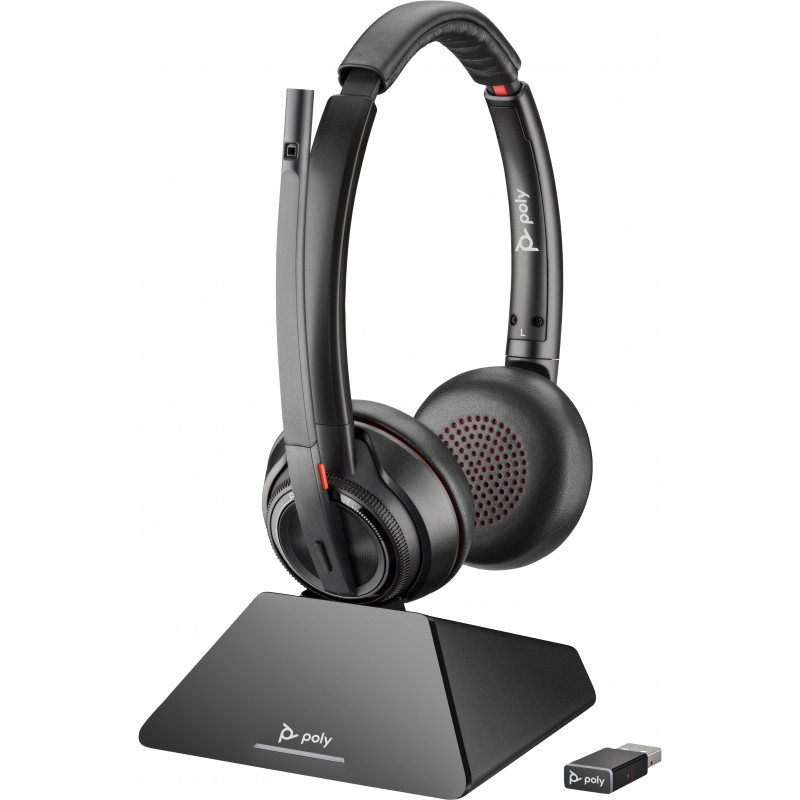 POLY Auriculares Savi 8220 UC con certificación Microsoft Te Negro 8D3F5AAABB