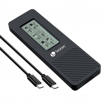 Leotec CAJA EXTERNA PARA DISCOS M.2 NVME CON PANEL LCD LEM2EXT01