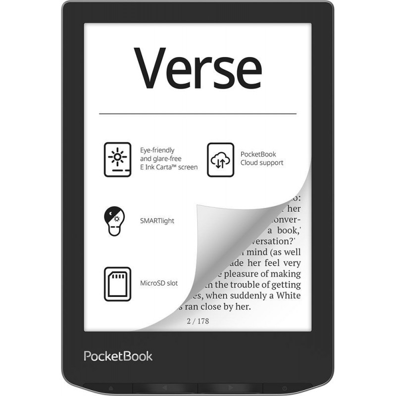 PocketBook Verse lectore de e-book 8 GB Wifi Negro, Plata PB629-M-WW