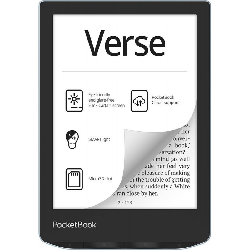 PocketBook Verse lectore de e-book 8 GB Wifi Negro, Azul PB629-2-WW