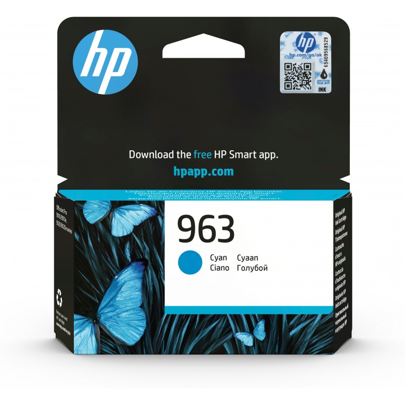 HP Cartucho de tinta Original 963 cian 3JA23AEBGX
