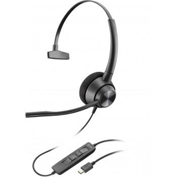 POLY Auriculares monoaurales EncorePro 310 USB-C TAA Negro 760Q8AA