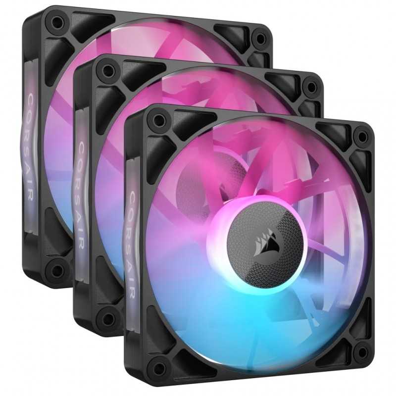 Corsair iCUE LINK RX120 RGB Carcasa del ordenador Ventilador 12 cm Negro 3 pieza(s) CO-9051018-WW