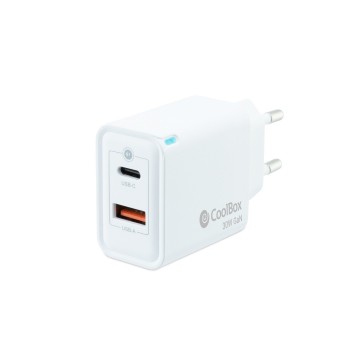 CoolBox Cargador USB 30W con tecnología GaN COO-CUP-30CA