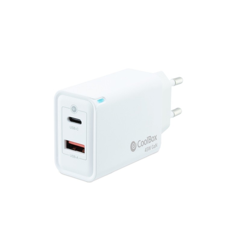 CoolBox Cargador USB 45W con tecnología GaN COO-CUP-45CA