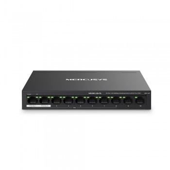 Mercusys MS110P switch Gestionado Fast Ethernet (10 100) Energía sobre Ethernet (PoE) Negro