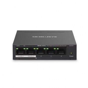 Mercusys MS105GP switch Gigabit Ethernet (10 100 1000) Energía sobre Ethernet (PoE) Negro