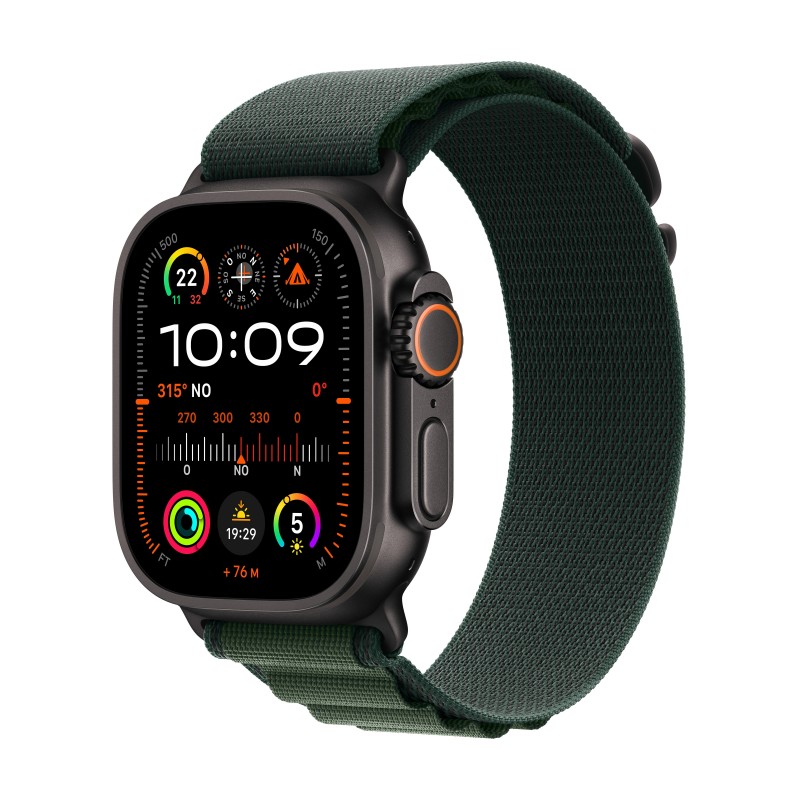 Apple Watch Ultra 2  49MM Titanio Negro con correa color Verde - 4G MX4R3TY A