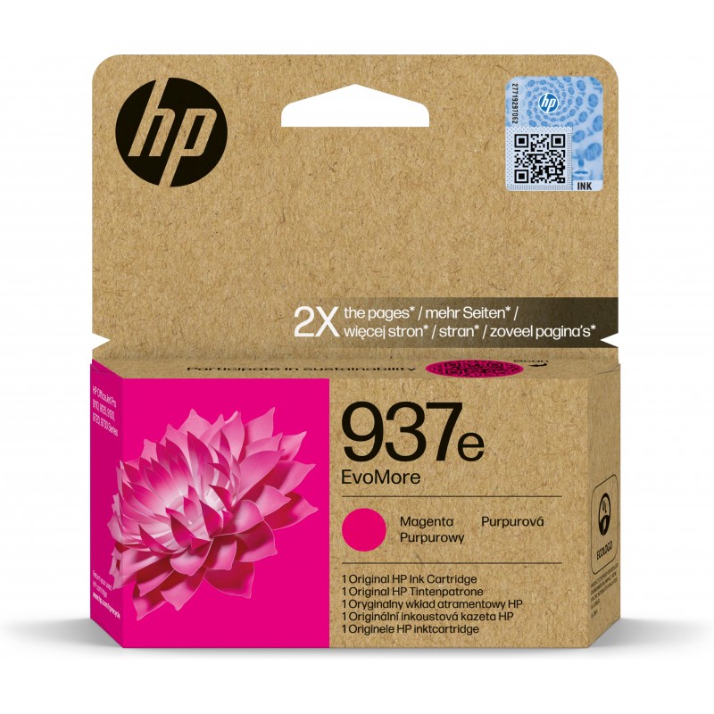 HP Cartucho de Tinta Original EvoMore 937e magenta   4S6W7NESE1