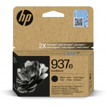 HP Cartucho de Tinta Original EvoMore 937e negra   4S6W9NESE1