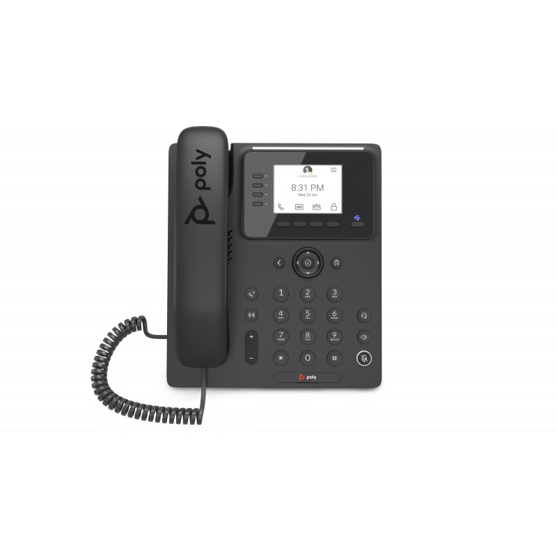 POLY Teléfono multimedia empresarial CCX 350 para Microsoft Teams y habilitado para alimentación a t 848Z7AAAC3