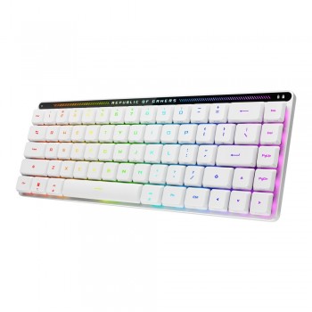 ASUS 90MP03EC-BKSA10 teclado Juego USB + RF Wireless + Bluetooth Blanco