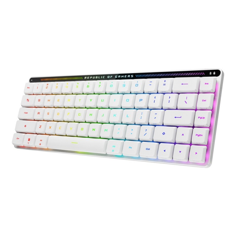 ASUS 90MP03EC-BKSA10 teclado Juego USB + RF Wireless + Bluetooth Blanco