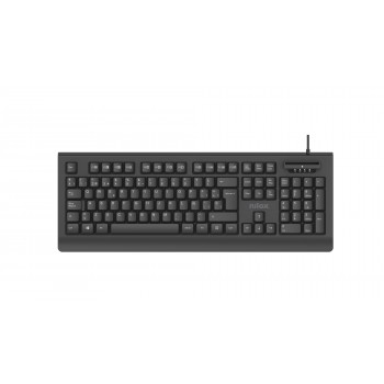 Nilox USB CON LECTOR DNIE SMART CARD teclado Oficina QWERTY Español Negro NXKDNIE001
