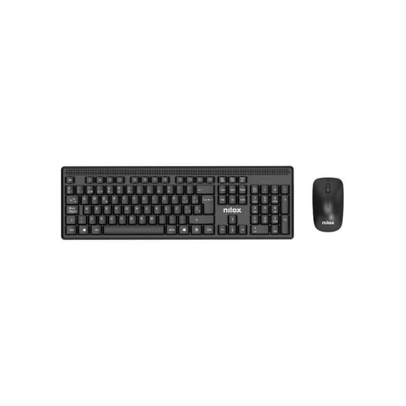 Nilox NXKMWE011 teclado Ratón incluido Oficina RF inalámbrico Español Negro