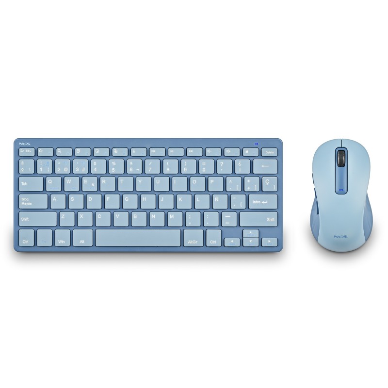 NGS FANTASY (QUERTY, ES) teclado Ratón incluido Universal RF Wireless + Bluetooth QWERTY Español Azu FANTASYKITBLUE