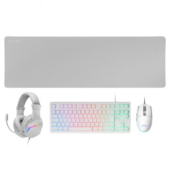 Mars Gaming MCP-RGB3 teclado Ratón incluido Juego USB QWERTY Español Blanco MCPRGB3WES