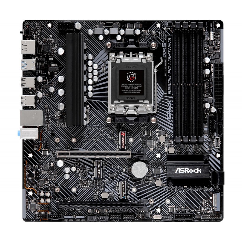 Asrock B650M PG Lightning - Socket AM5 - micro ATX - AMD B650 90-MXBMV0-A0UAYZ