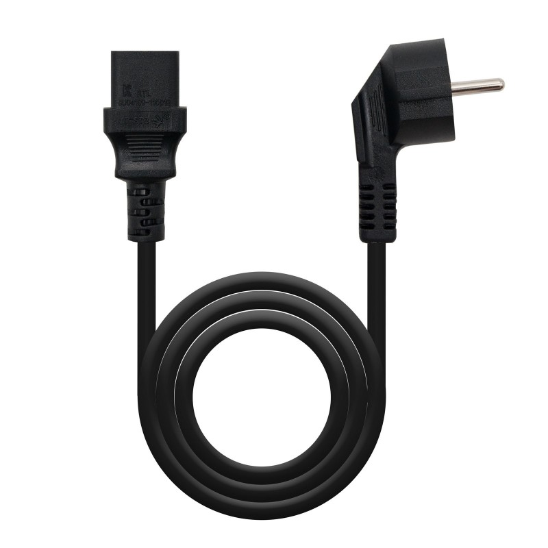 Nanocable Cable Alimentación CPU, CEE7 M-C13 H, Negro, 2 m 10.22.0102-L2