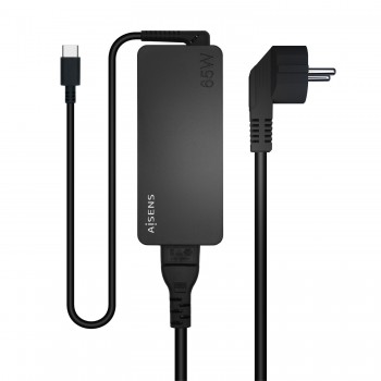 AISENS Cargador 65W PD3.0 1XUSB-C 1.8M, Negro ASCH-1PD65D-BK