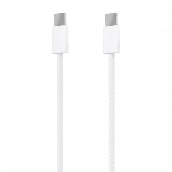 AISENS Cable USB 2.0 3A 60W Apple, tipo USB-C M-USB-C M, Blanco, 1.0m A107-0855