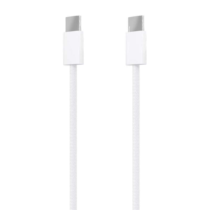 AISENS Cable USB 2.0 3A 60W Apple, tipo USB-C M-USB-C M, Blanco, 1.0m A107-0855