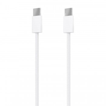 AISENS Cable USB 2.0 3A 60W Apple, tipo USB-C M-USB-C M, Blanco, 2.0m A107-0856