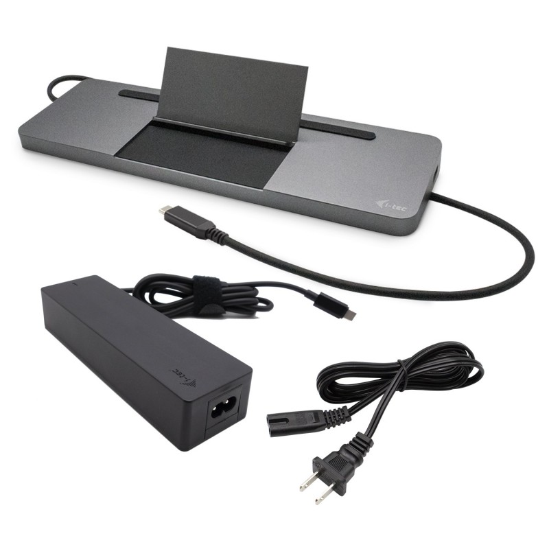 i-tec Metal SB-C Ergonomic 4K 3x Display Docking Station with Power Delivery 85 W + Universal Charge C31FLATPRO100