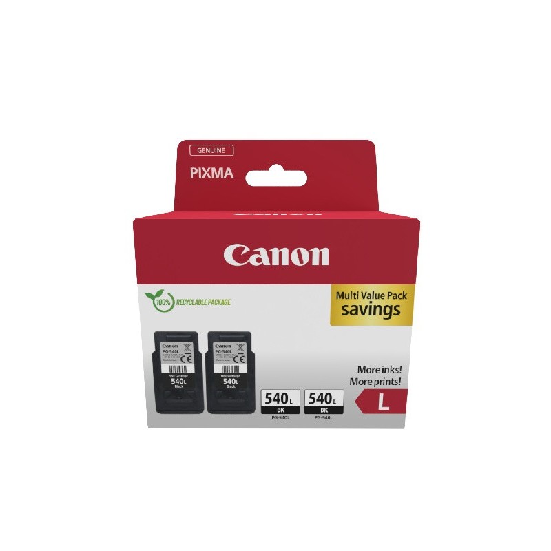 Canon PG-540L cartucho de tinta 2 pieza(s) Original High (L) Yield Negro 5224B020