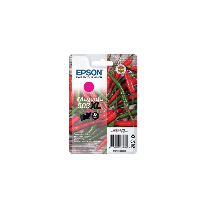 Epson 503XL cartucho de tinta 1 pieza(s) Original Alto rendimiento (XL) Magenta C13T09R34010
