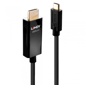 Lindy 43291 adaptador de cable de vídeo 1 m USB Tipo C HDMI tipo A (Estándar) Negro