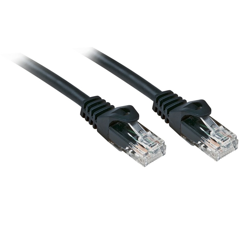 Lindy Rj45 Rj45 Cat6 3m cable de red Negro U UTP (UTP) 48194