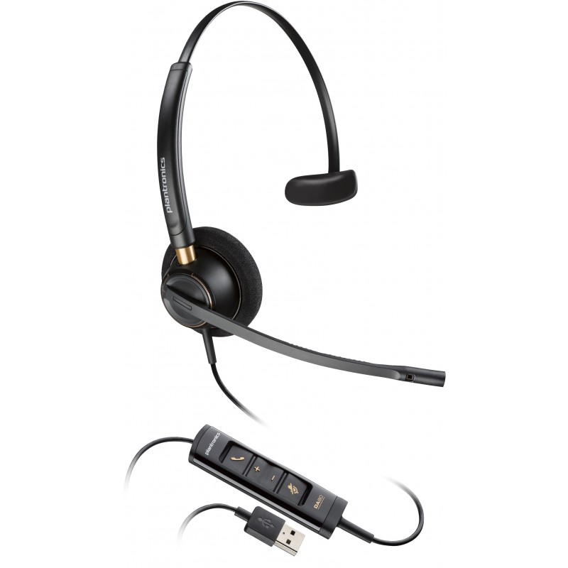 POLY Auriculares monoaurales EncorePro 515 USB-A Negro 783R1AA