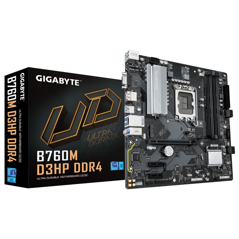 GIGABYTE B760M D3HP DDR4 - LGA 1700 - micro ATX - Intel B760 Express B760M D3HP DDR4 G10
