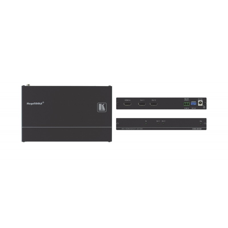 Amplificador de Distribución Audio Vídeo Kramer MegaTOOLS - 4096 x 2160 - 1 x Entrada HDMI - 2 x Sal 10-804080190