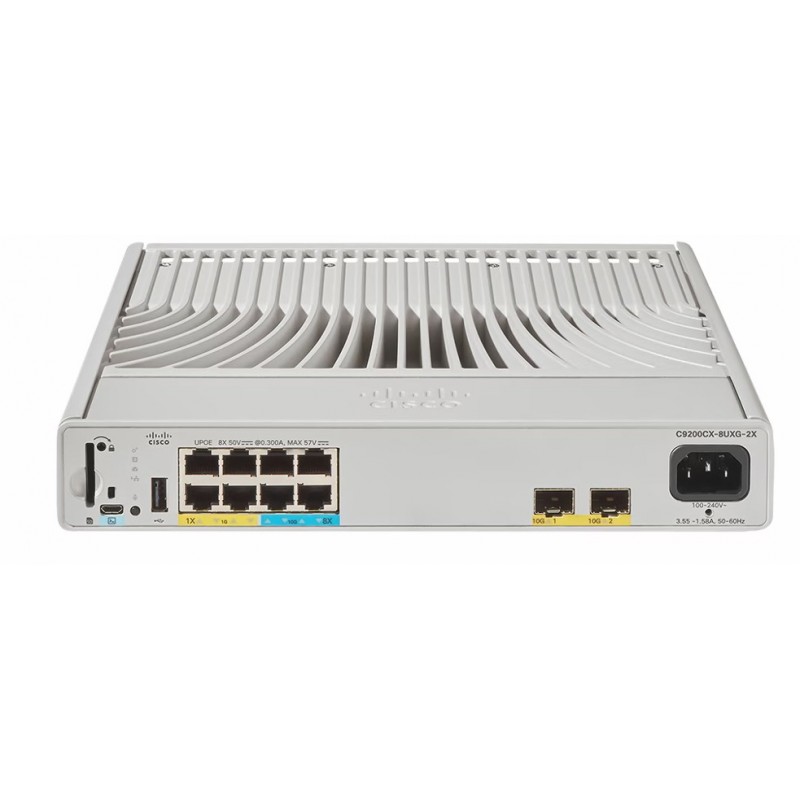 Cisco Catalyst C9200CX-8UXG-2X-E switch Gestionado L2 L3 Energía sobre Ethernet (PoE) Gris