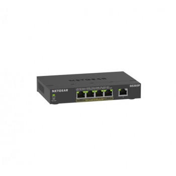 NETGEAR GS305Pv3 No administrado Gigabit Ethernet (10 100 1000) Energía sobre Ethernet (PoE) Negro GS305P-300EUS