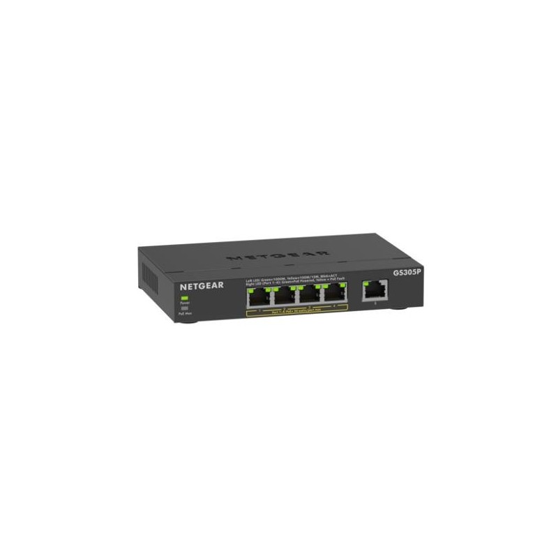 NETGEAR GS305Pv3 No administrado Gigabit Ethernet (10 100 1000) Energía sobre Ethernet (PoE) Negro GS305P-300EUS