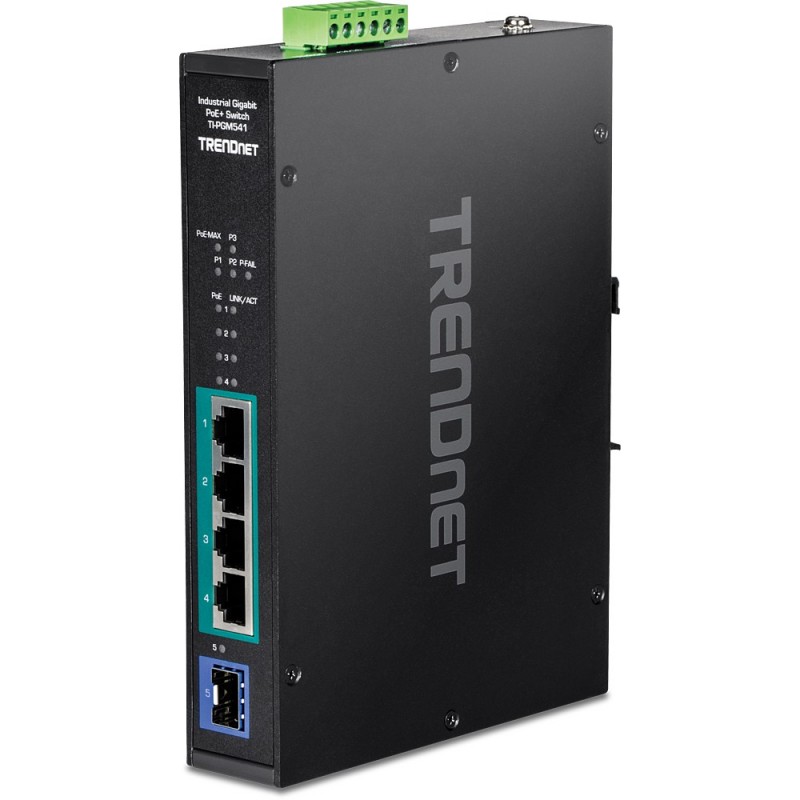 Trendnet TI-PGM541 switch Gigabit Ethernet (10 100 1000) Negro