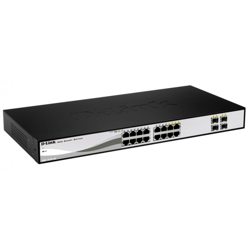 D-Link DGS-1210-16 Gestionado L2 Gigabit Ethernet (10 100 1000) Negro DGS-1210-16 E