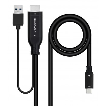 Nanocable Cable Conversor HDMI a USB-C, Negro, 1.8 m 10.15.4354