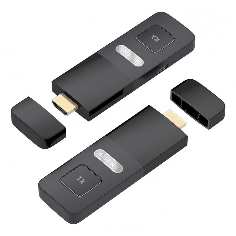 AISENS HDMI Inalambrico 1080p 30m, Negro ASWL-H2K30M001-BK
