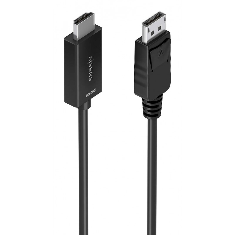 AISENS Cable conversor DisplayPort a HDMI 4K@60Hz, DP M-HDMI M, Negro, 2.0m A125-0894