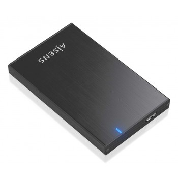 AISENS Caja externa 2.5" ASE-2527B 9.5mm SATA a USB 3.0 USB3.1 Gen1, Negro
