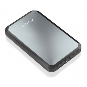 AISENS Caja externa 2.5" ASE-2529B 9.5mm SATA a USB 3.0 USB3.1 Gen1, Negro-Gris