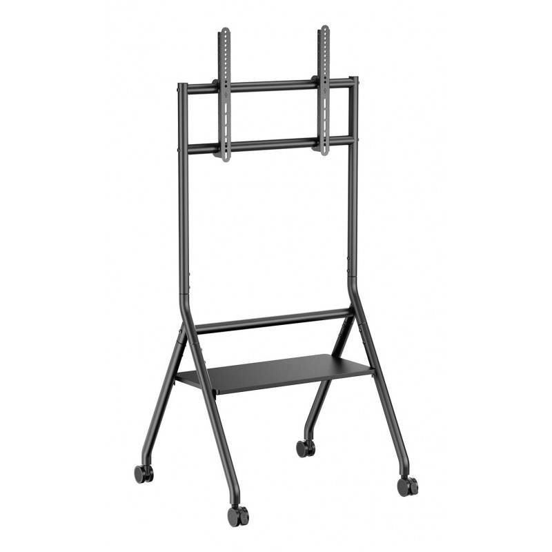 AISENS Soporte de suelo eco con rueda, 1 bandeja para pantalla interactiva TV 80kg de 37-86, Negro FT86FE-329