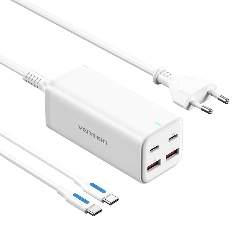 Vention Cargador de Pared FBSWG-EU  2xUSB Tipo-C  2xUSB  100W